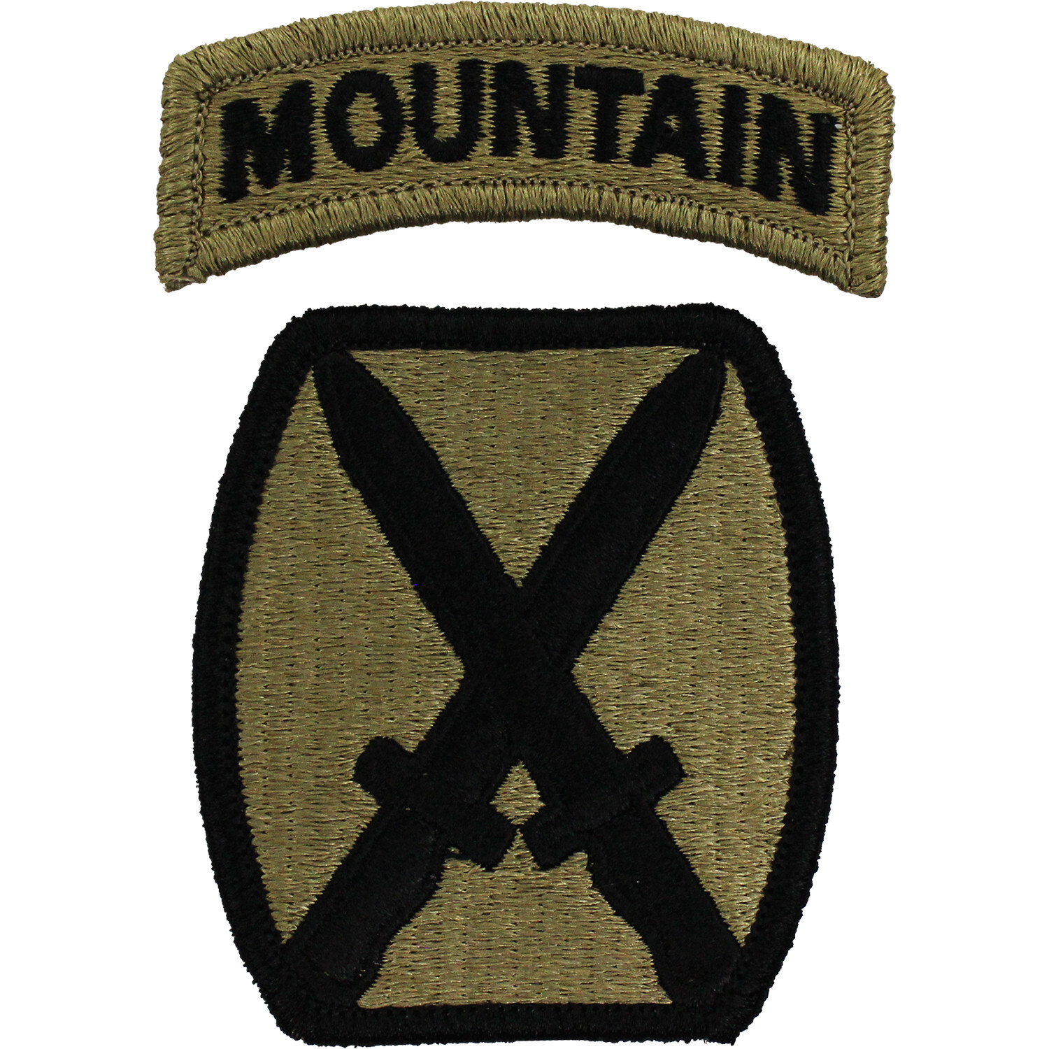 Army 10th Mountain Division with Tab Scorpion/OCP Patch W/ Hook Fastener P288CP