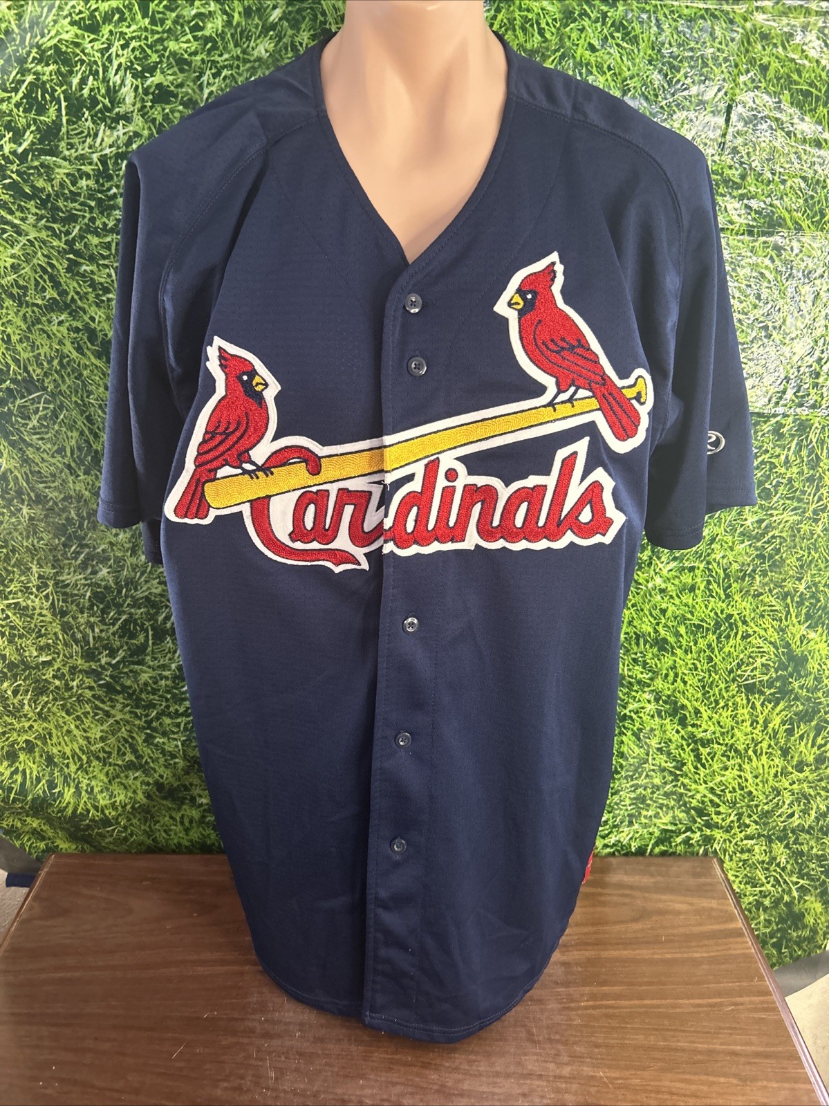 MLB St. Louis Cardinals Bryan Eversgerd Rawlings 2XL Blue Coach’s Jersey