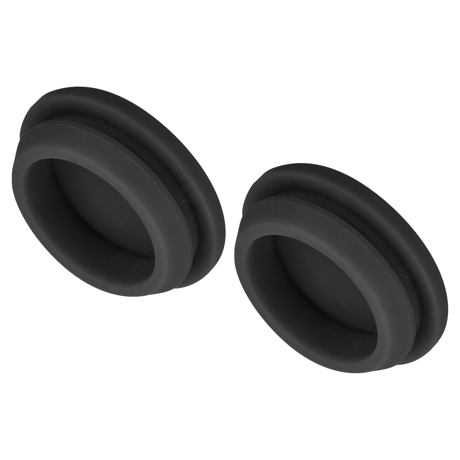 2pcs Silicone Snap in Locking Hole Plugs,27mm Narrow Groove 2.5mm Black