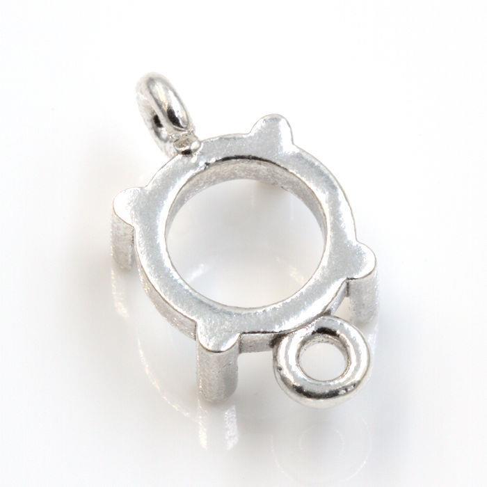 Round Cabochon Double Dangle Mounting