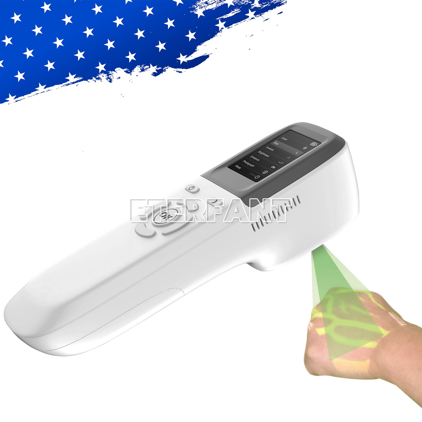 Vein Finder Locator Handheld Portable Near-Infrared Blood Vessel Display QV-600