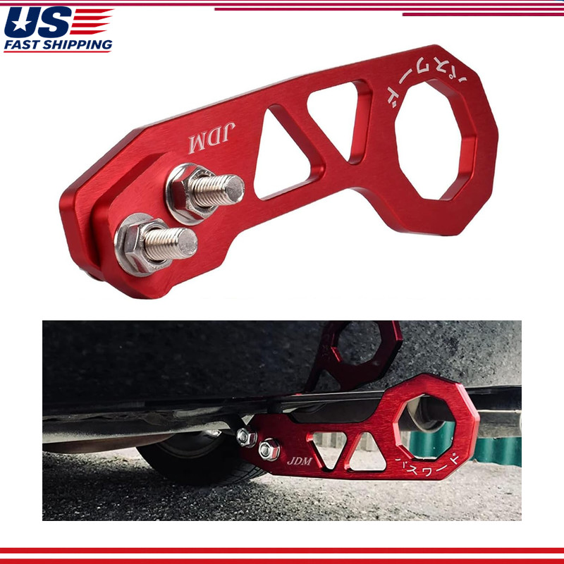 Rear Tow Hook Universal Car Car Trailer Ring Aluminum Racing Trailer Hook Red