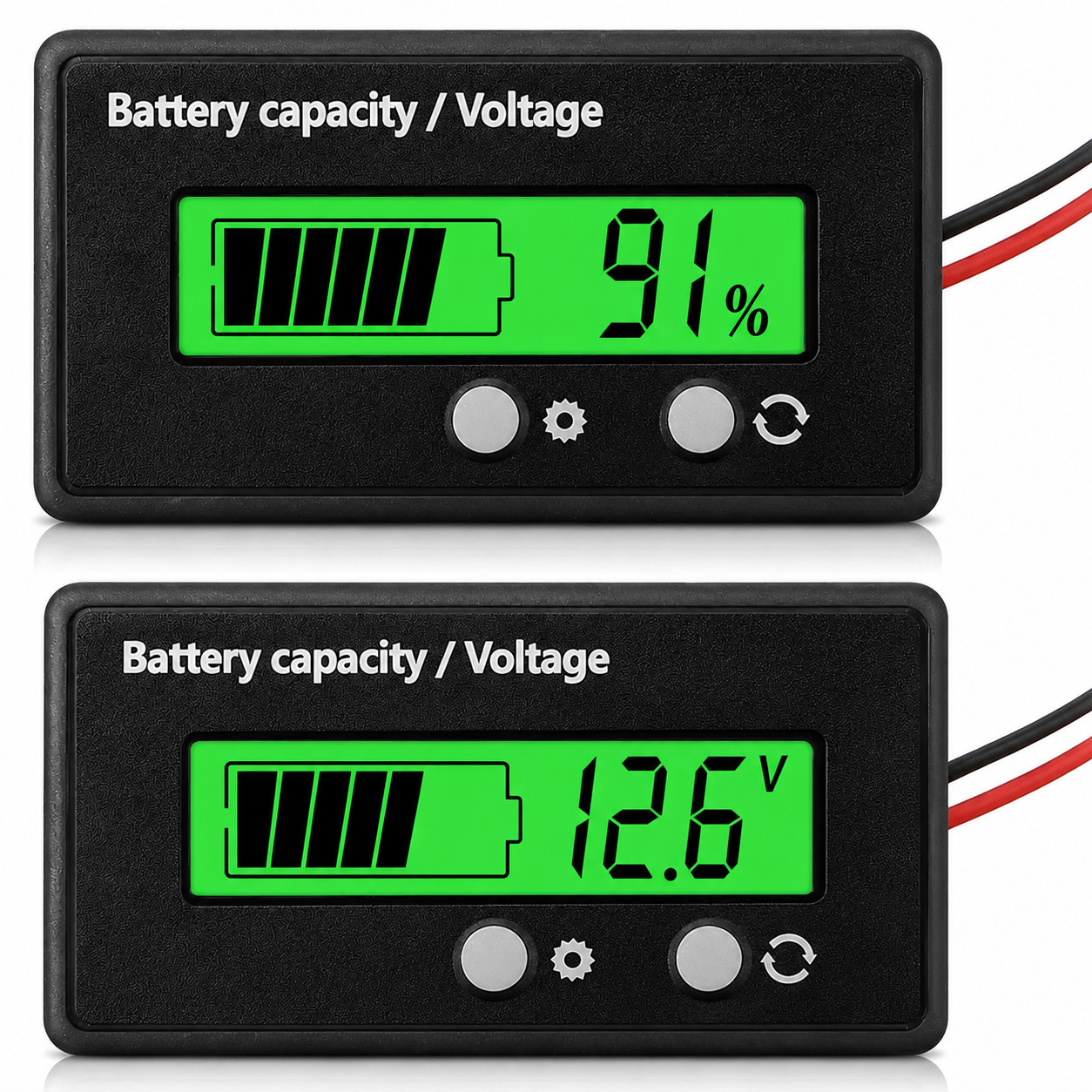 LCD Battery Capacity Indicator 12V-84V Voltage Meter Gauge Monitor for Caravan R