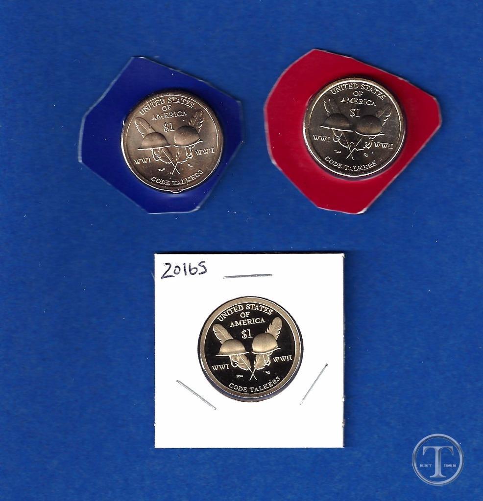 2016 P D and S BU AND Proof Sacagawea Native American Dollars-PD from Mint Set