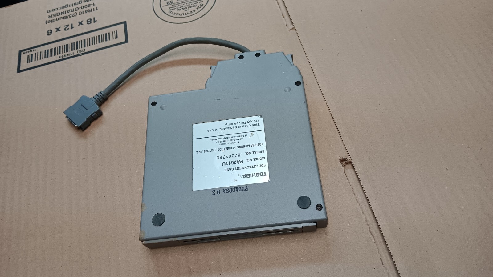 Vintage Toshiba External FDD Floppy drive 3 1/2 FDD drive Toshiba PA2611U + Case