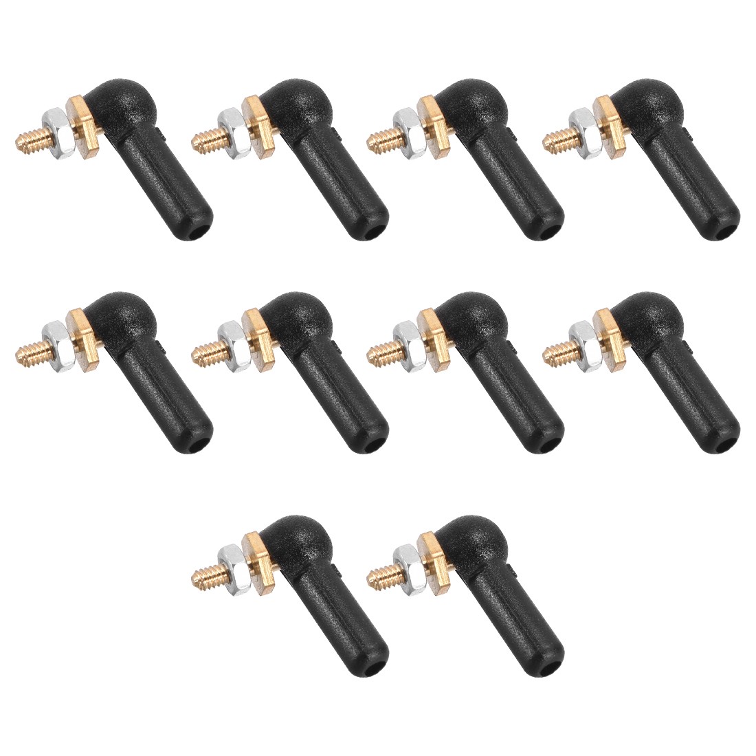 10 PCS 2mm/M2 Linkage End Tie Rod End Metal Ball Head Black