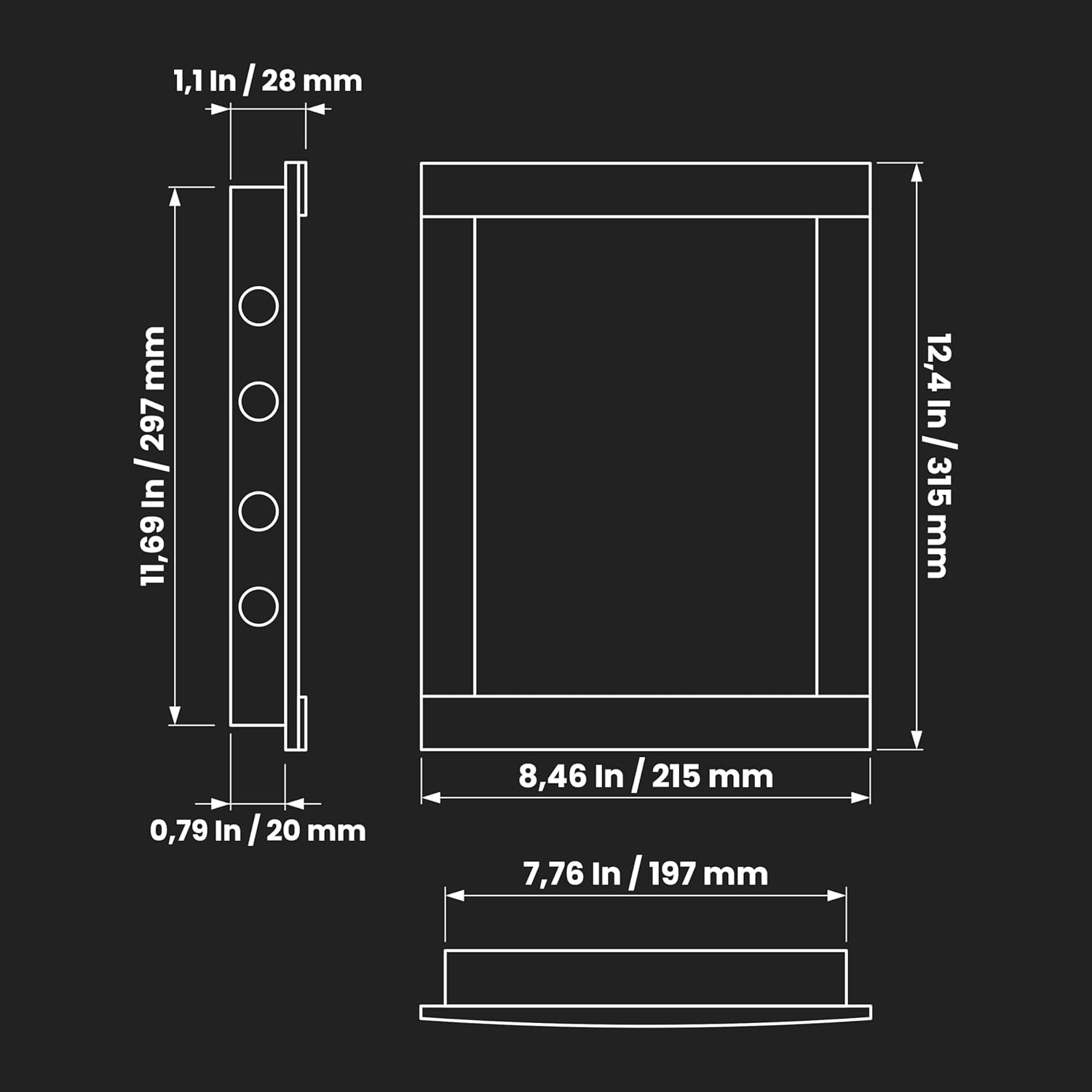 Repa Market 8 x 12 Inch Wall Access Panel for Drywall – White ABS Plastic Wall