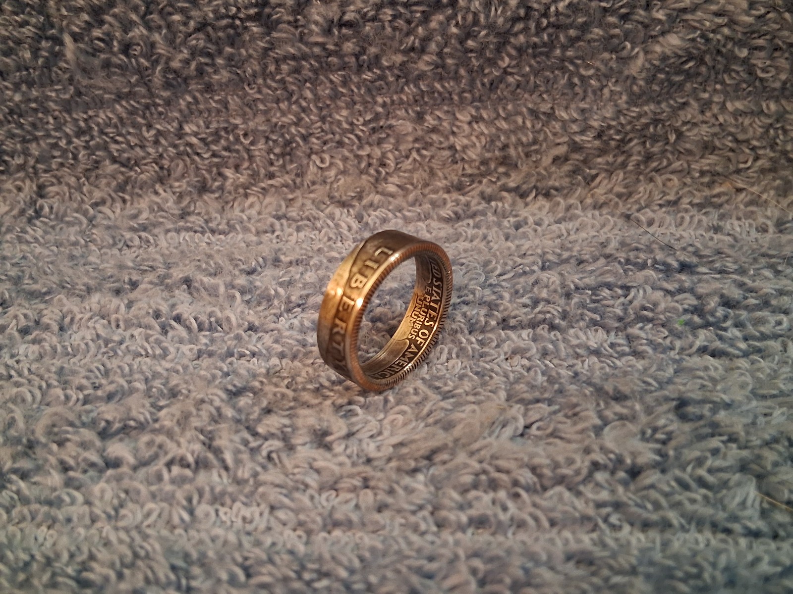 1987 Washington Quarters, Handmade Coin Ring, Size 8