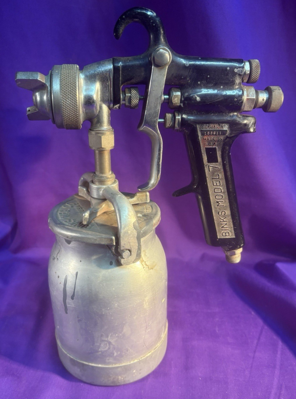 BINKS MODEL 7 PAINT SPRAY GUN tested and works