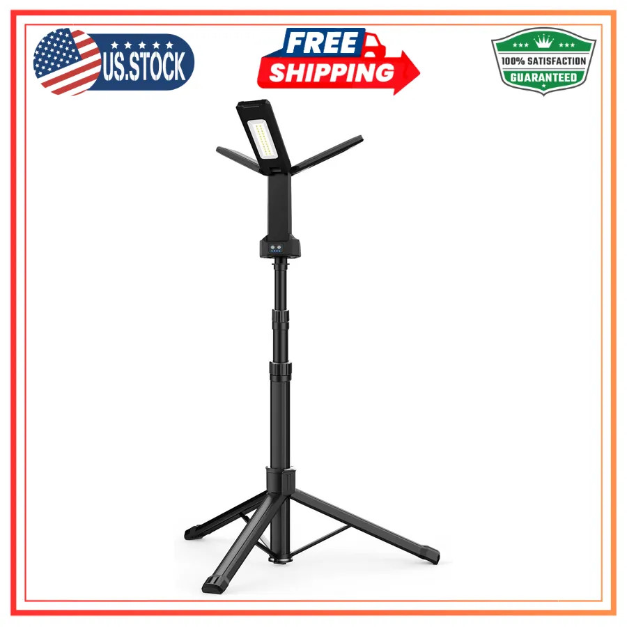 Rechargeable LED Work Light with Tripod 2500 Lumen Portable Cordless Light