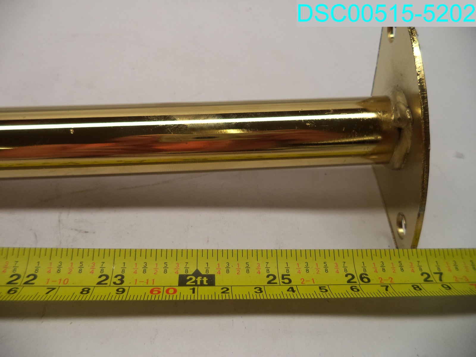 QTY=4: 16-3/4" L Replacement Furniture Gold Legs 1" Tapered To 9/16" 2" C To C