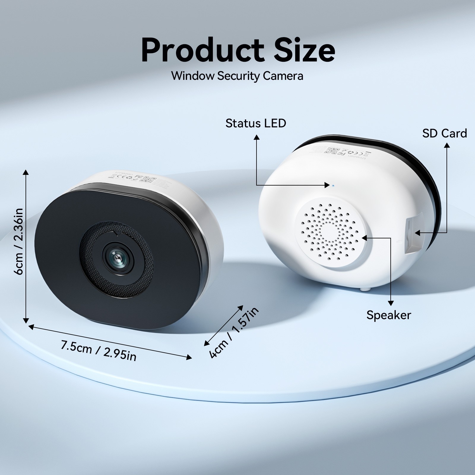 4MP 2.5K Wireless Window Camera Security Camera Color Night Vision 5G&2.4G WIFI