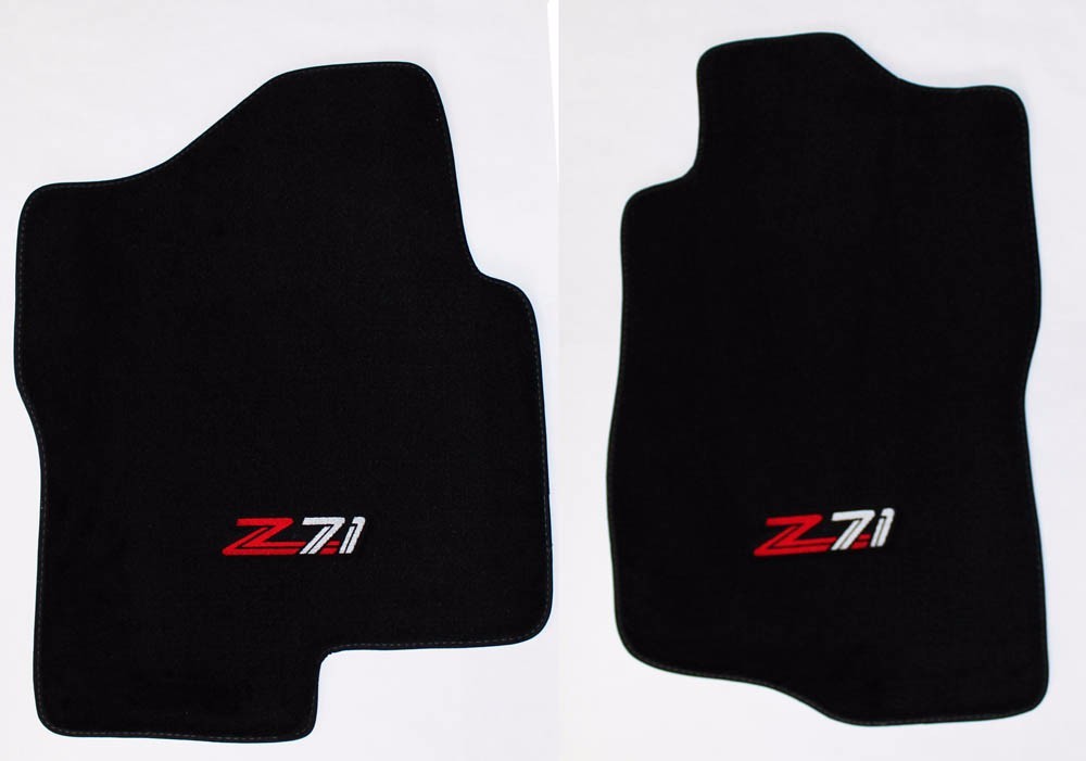 NEW! BLACK Floor Mats 2014 - 2017 Silverado Embroidered Z71 Logo Crew Cab 3pc