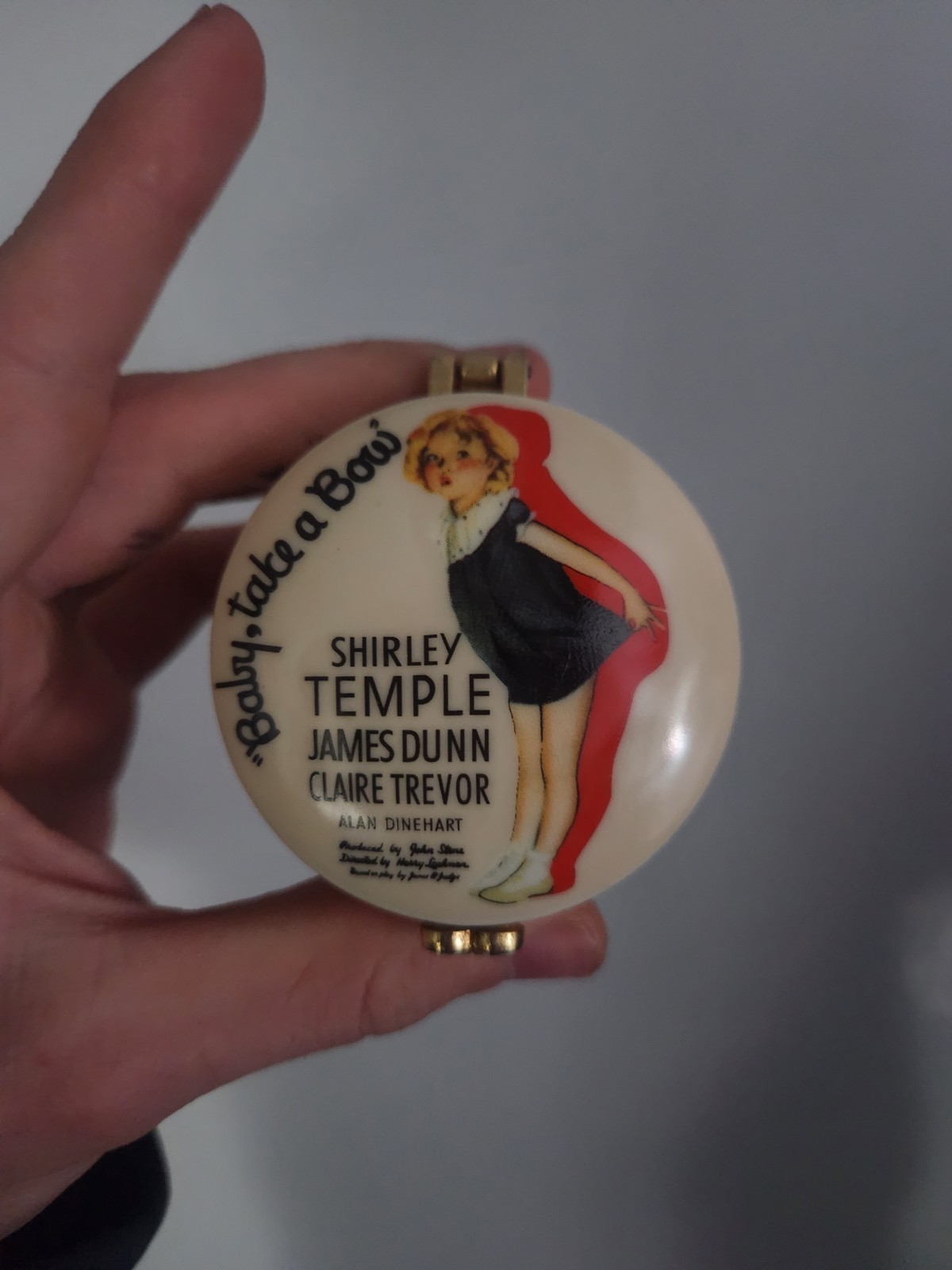Westland  " BABY, TAKE A BOW "   Shirley Temple Trinket Box