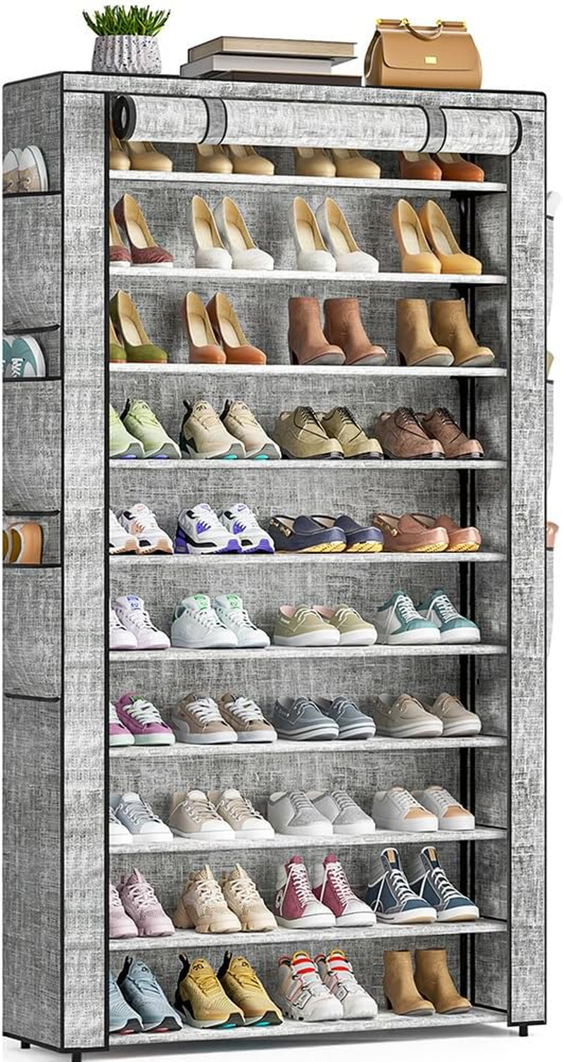 OYREL Shoe Rack 10Tier Large Capacity 50-56Pairs Beautiful Tall Shoe Shelf