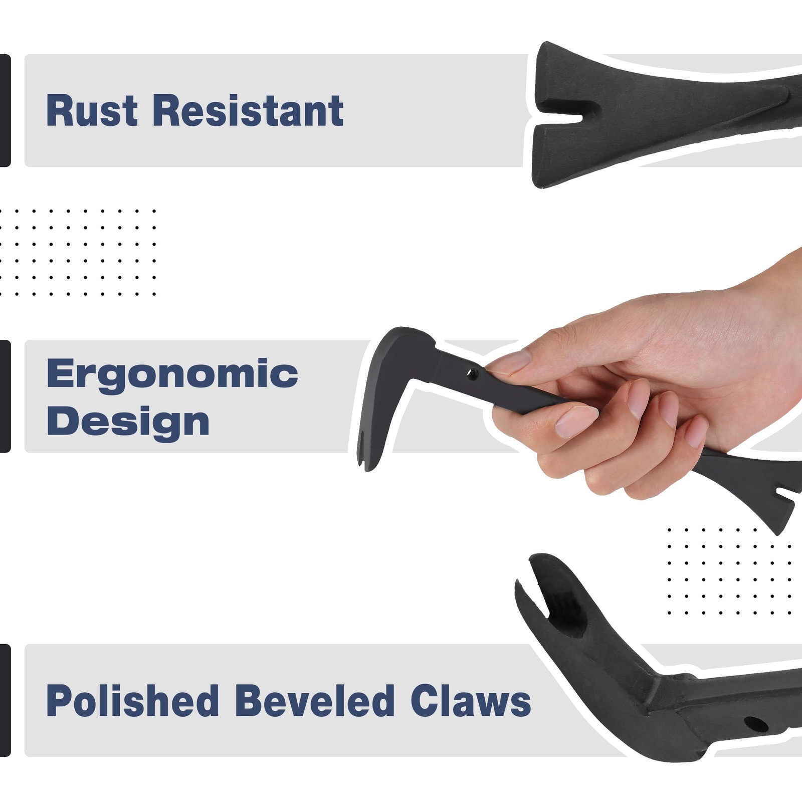 Bates- Cats Paw Nail Puller, 8-Inch, Pry Bar, Mini Small Bar,...