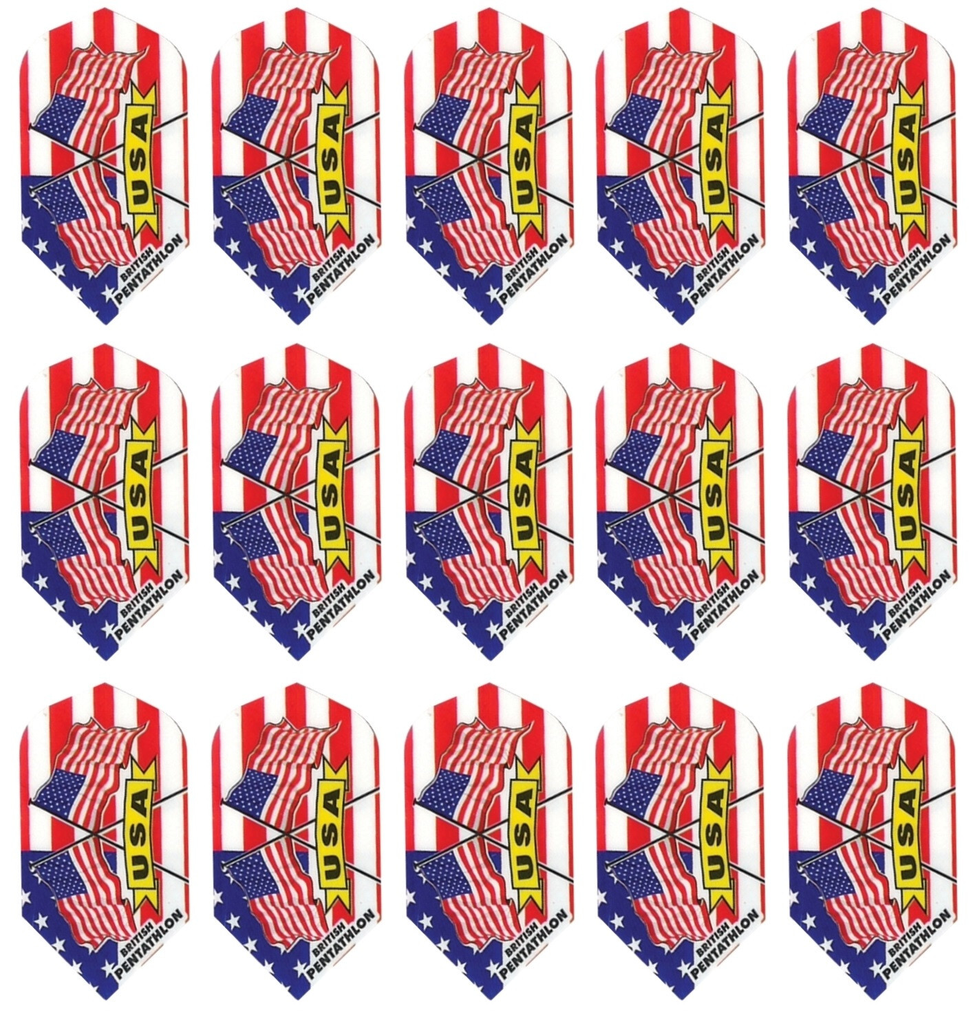 5 Sets Pentathlon Slim Dart Flights - Ships w/ Tracking – USA Flag