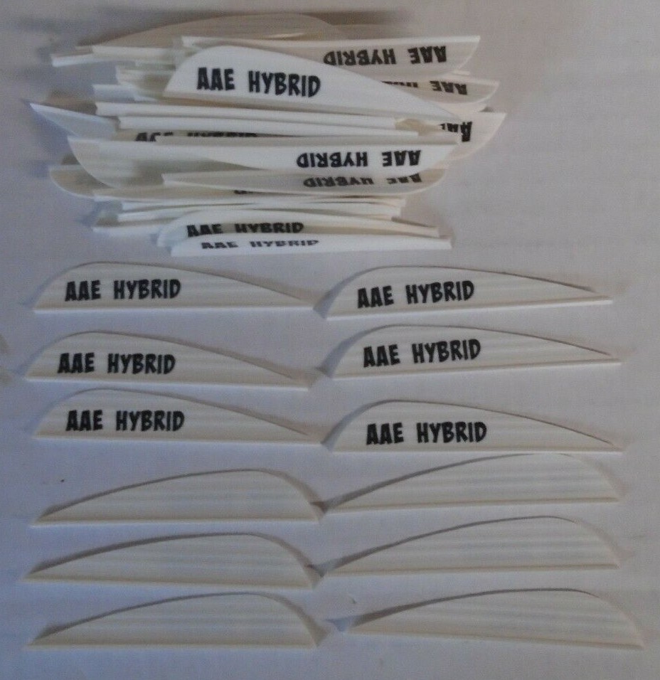 36- AAE Hybrid 26 2.7" WHITE Vanes arizona archery equipment arrow fletching