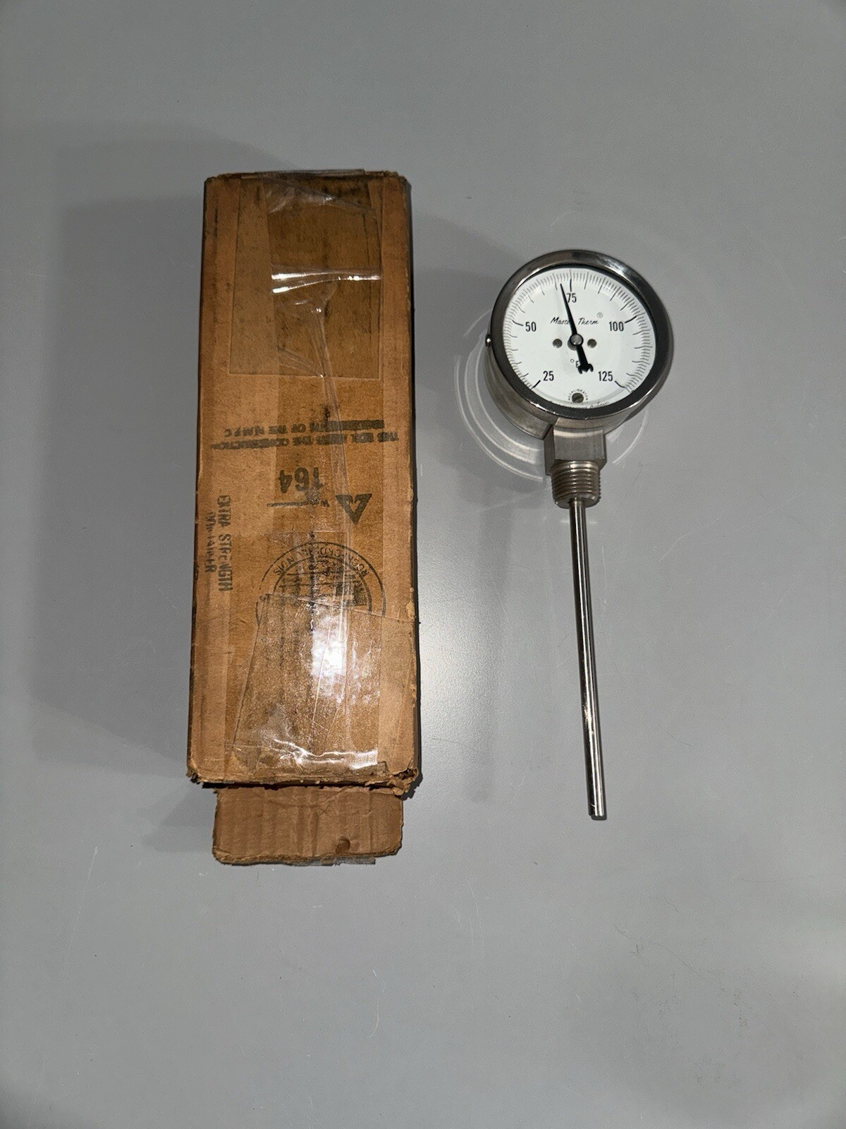 MARSH INSTRUMENT COMPANY MASTER-THERM THERMOMETER 125 Degrees Fahrenheit 6” NEW