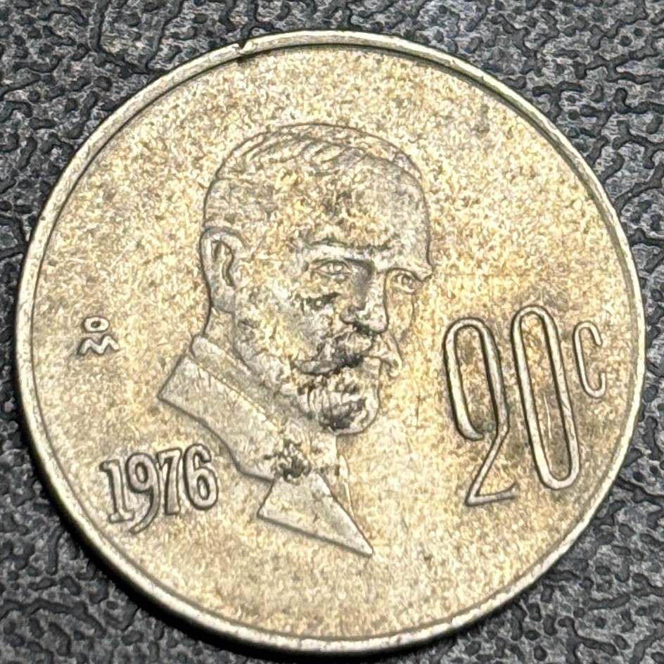 1976 Mexico 20c 20 Centavos XF to Very Fine World Coin Latin America Vintage