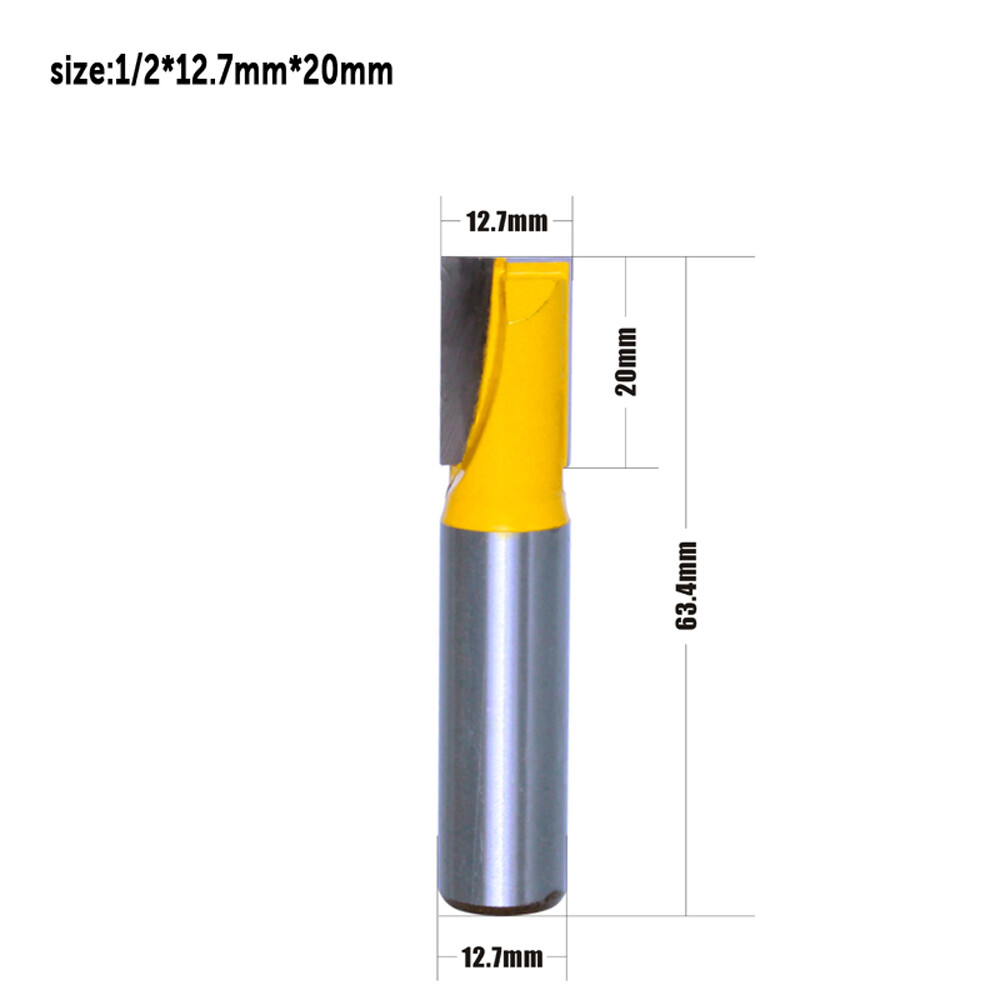 1PCS 20mm Long Bottom Cleaning Straight/Dado Router Bit - 1/2" Shank Dia. 1/2"