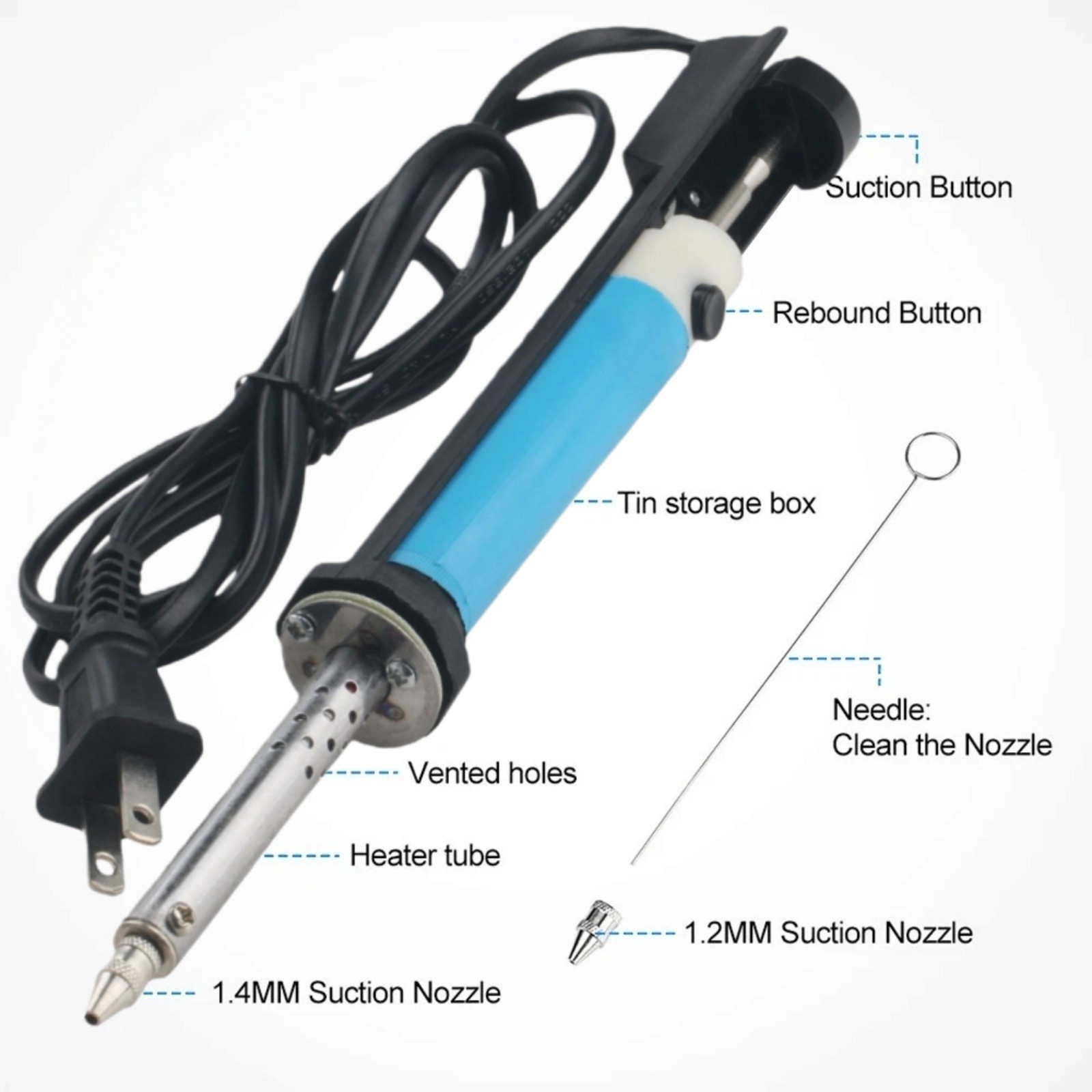 Electric Solder Extractor Pump Desoldering Vacuum Tool for Electronic Components