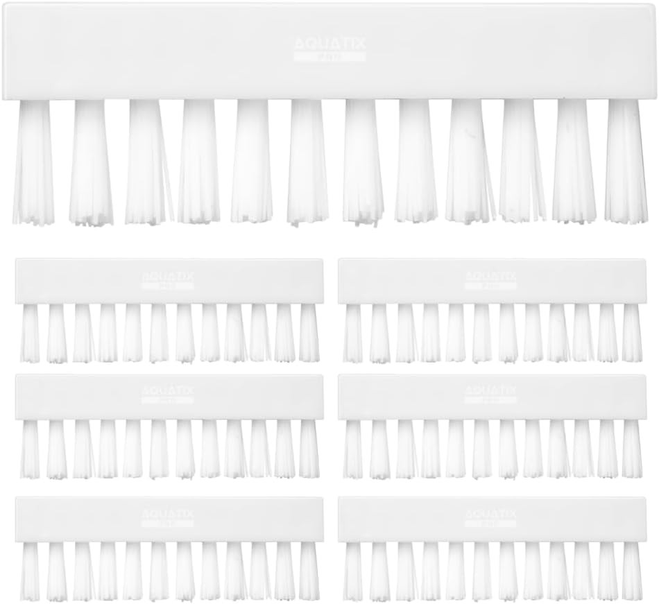 Pool Vacuum Head Replacement Brushes, 7Pc, Nylon Bristles, Universal Fit, Brush