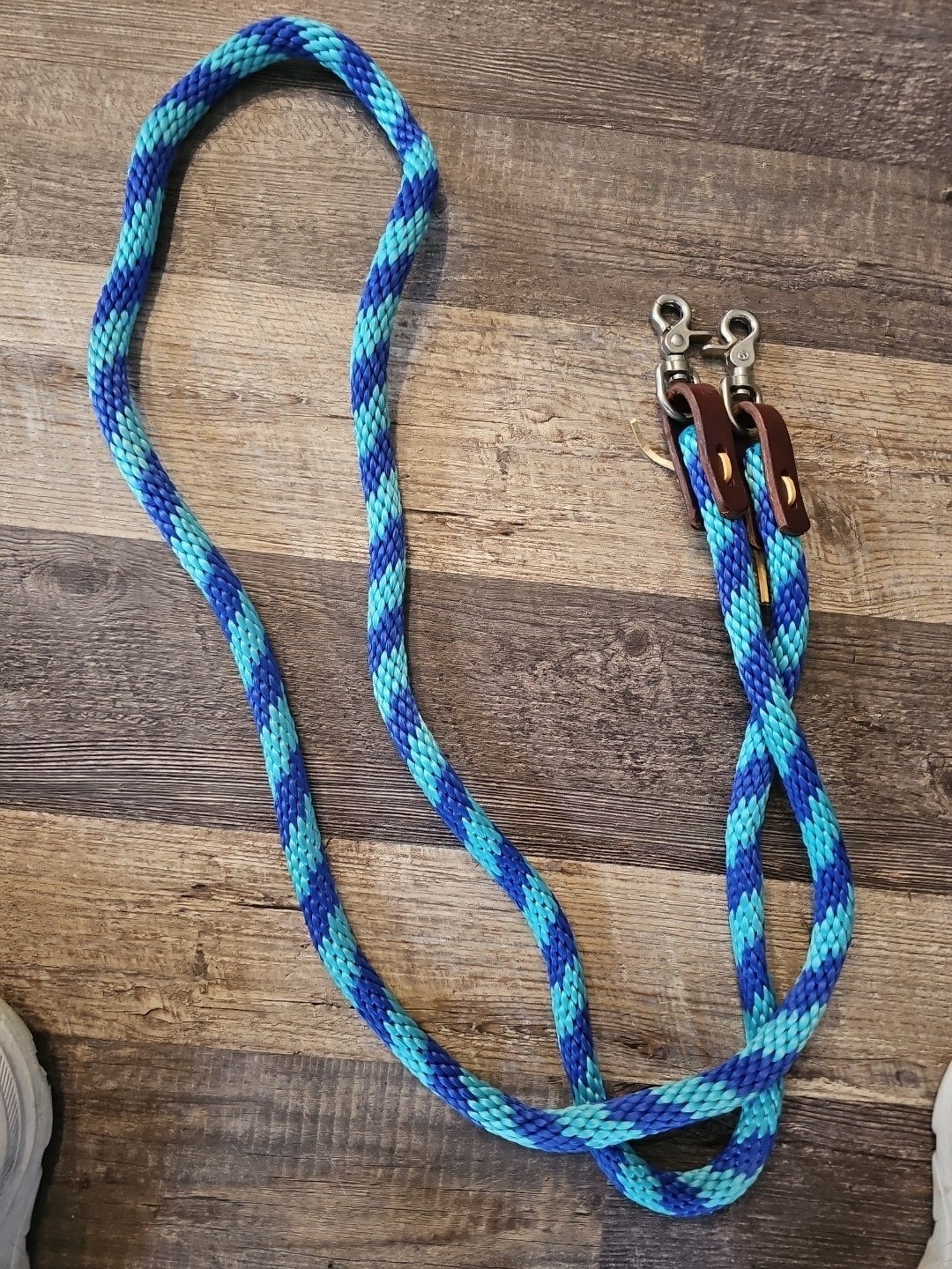 Weaver Leather Poly Roper Reins, Blue/Turquoise