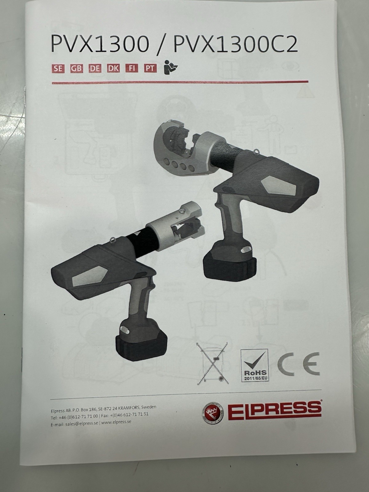 Elpress PVX1300 electric crimping tool system PVX 1300