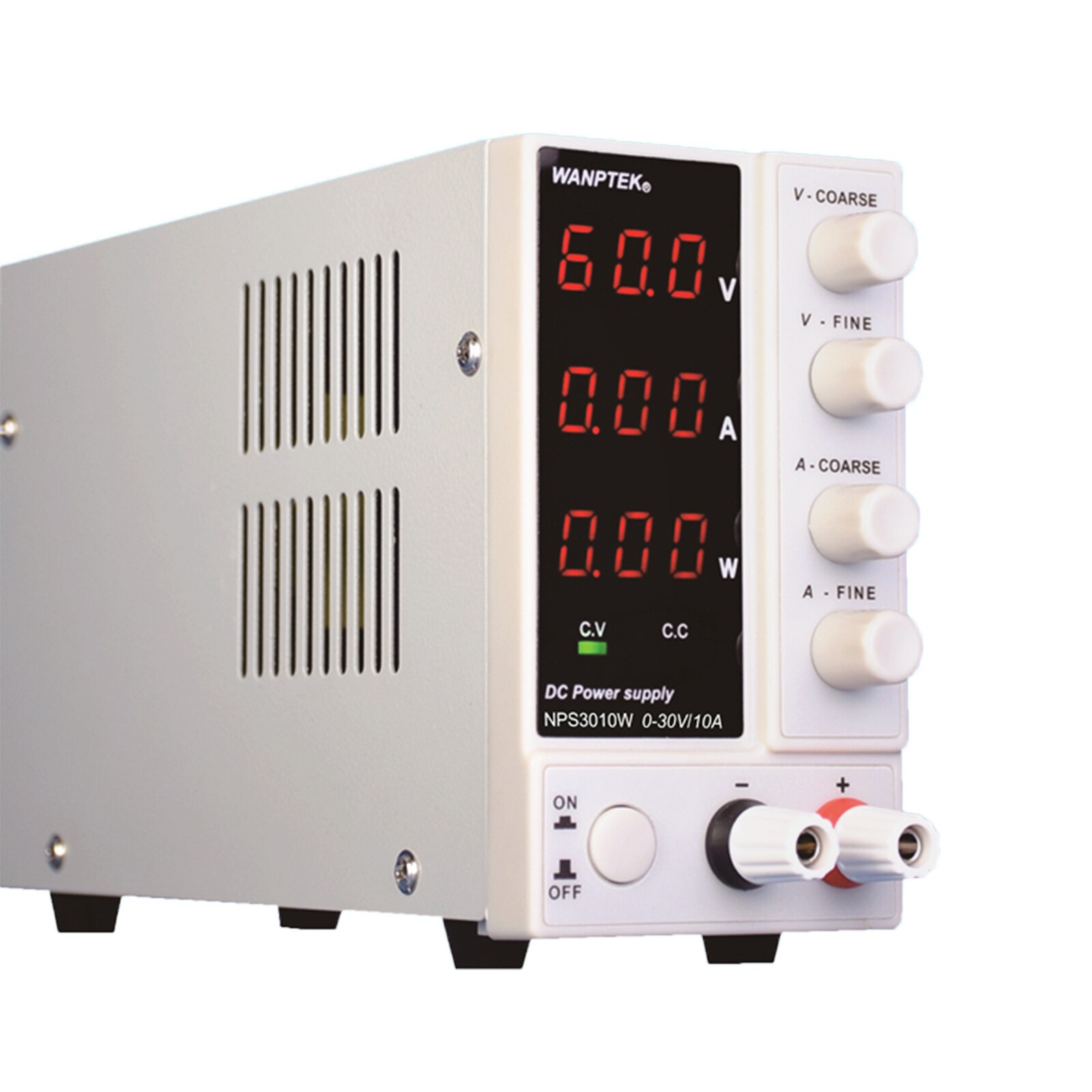 30V 10A Adjustable Lab DC Power Supply Variable Regulated Benchtop Power Source