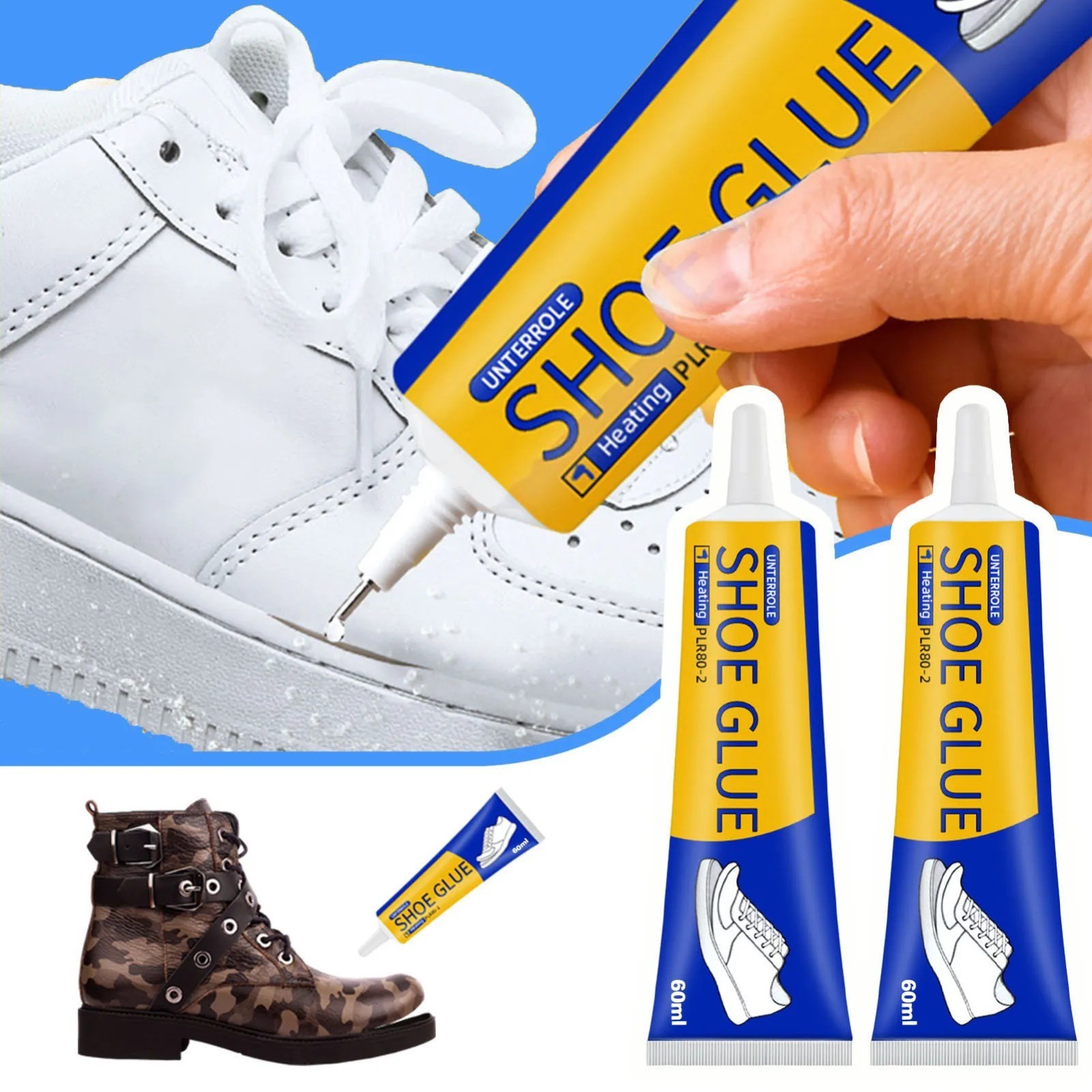 Shoe-Fix Glue: Pro Grade Shoe Repair Glue Adhesive for Boots, Heels, Soles,3pcs