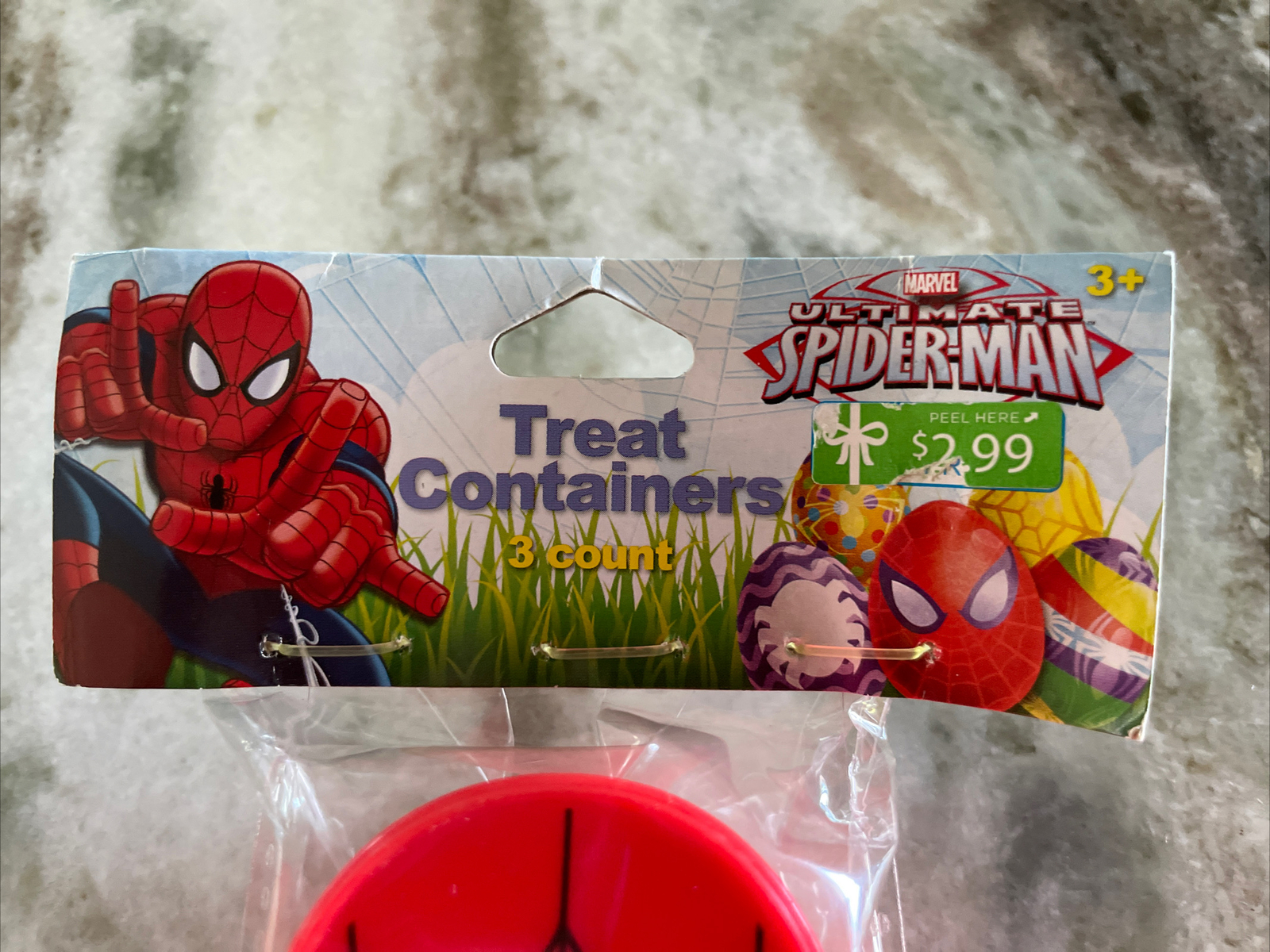 Marvel Ultimate Spider-Man Treat Container 3 Count, New In Original Package