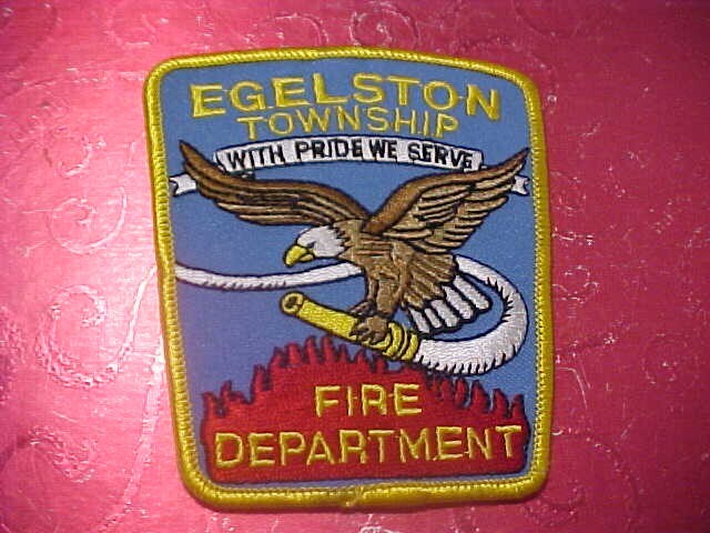 EGELSTON MICHIGAN FIRE DEPARTMENT PATCH SHOULDER SIZE UNUSED