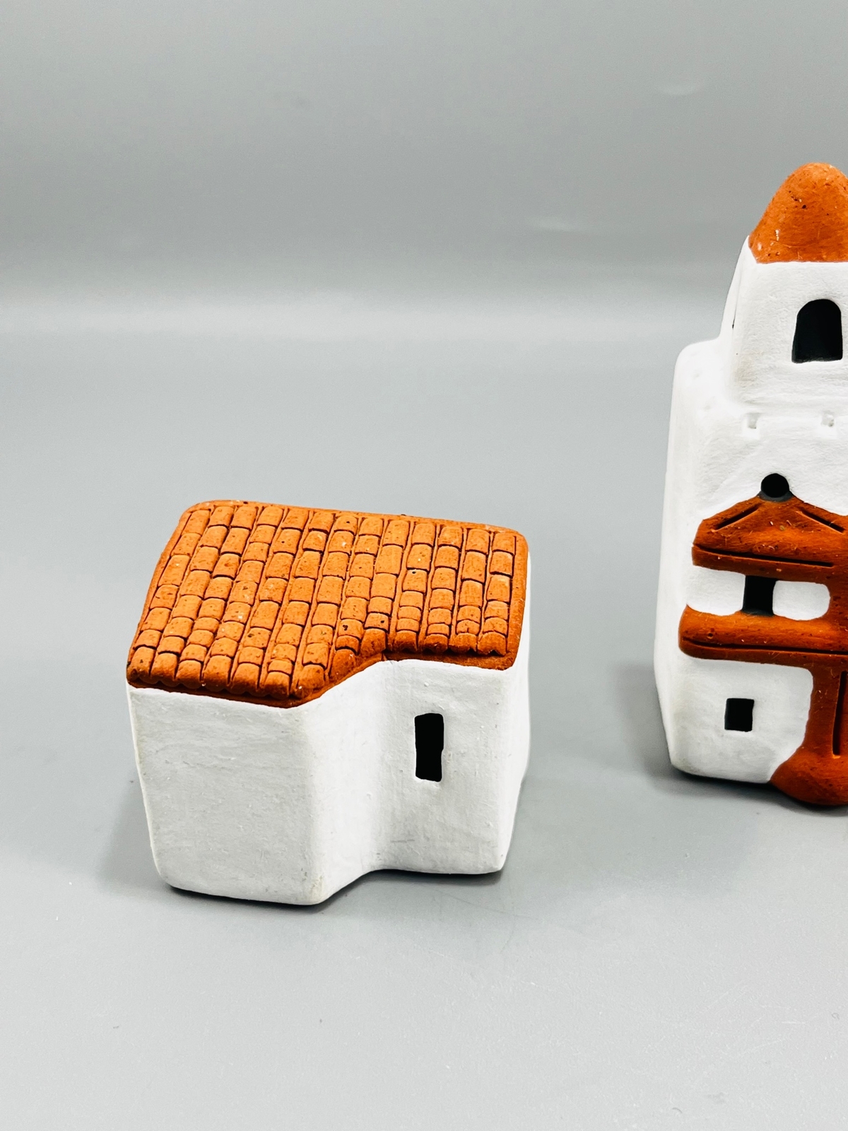 Peruvian Pottery Miniature Church Buildings