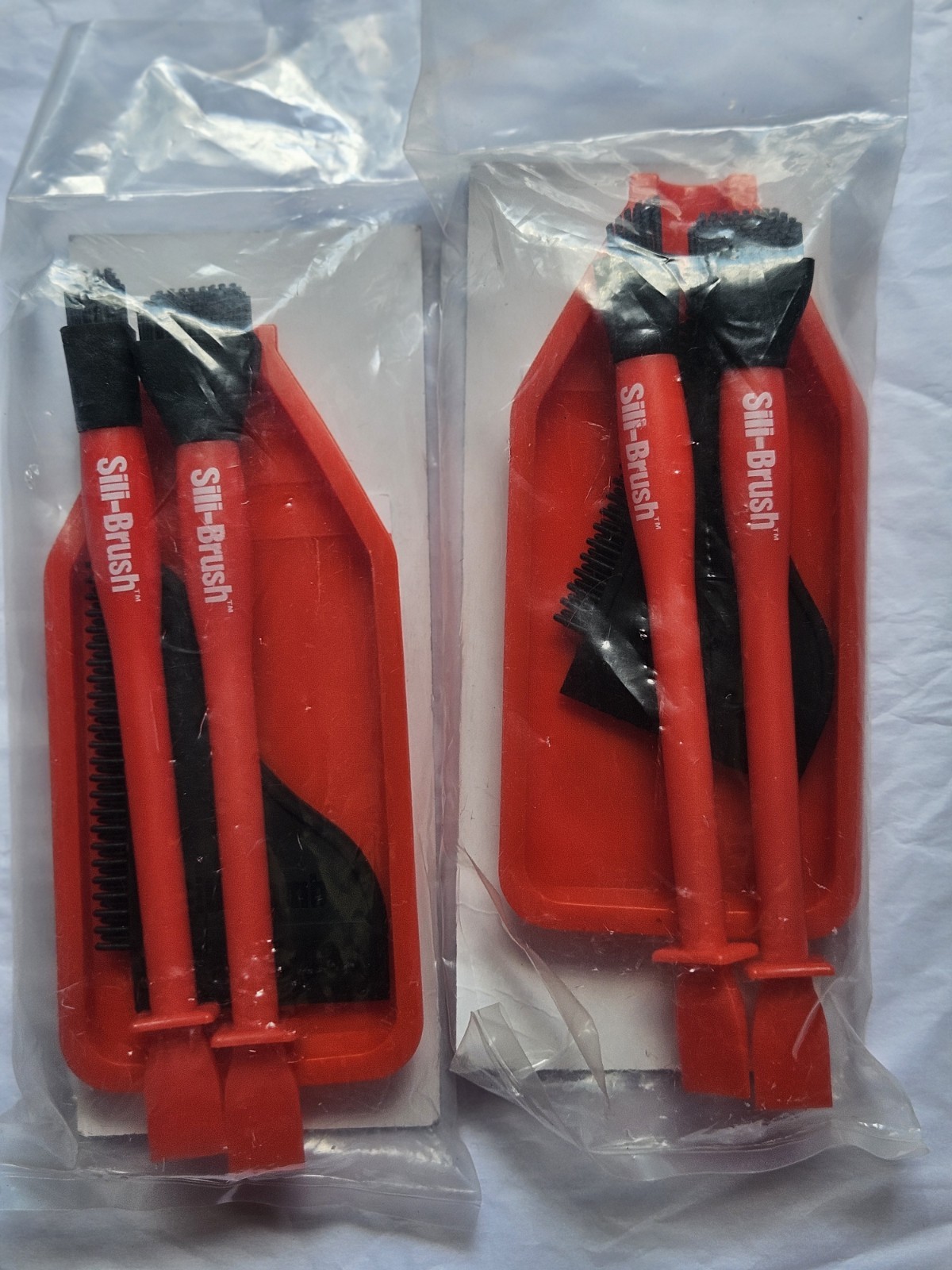 2 PACK - Sili Non-Stick Wood Glue Brush Silicone Applicator Kit Comb sealed Sets