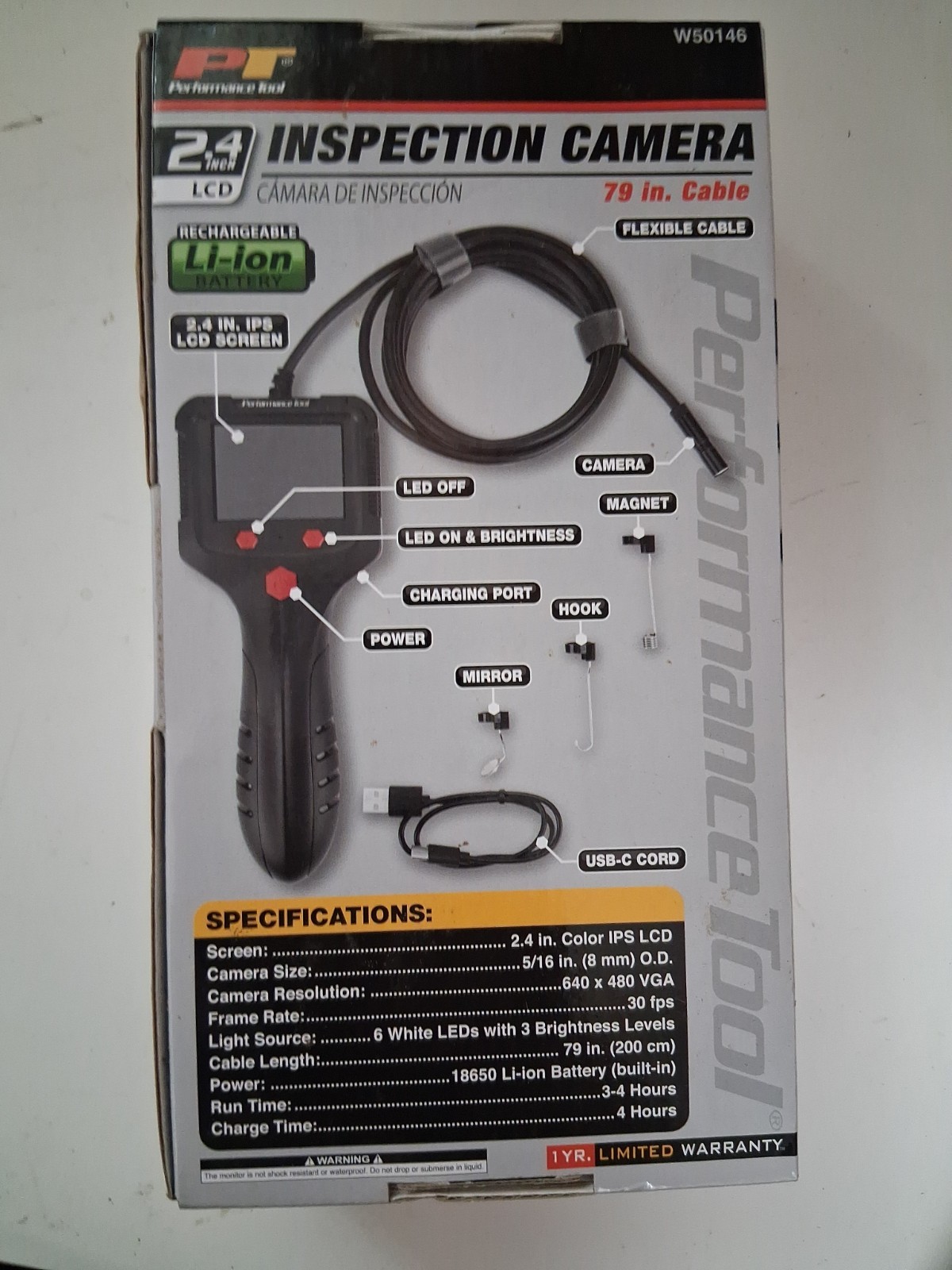 PERFORMANCE TOOL W50146 2.4' LCD INSPECTION CAMERA