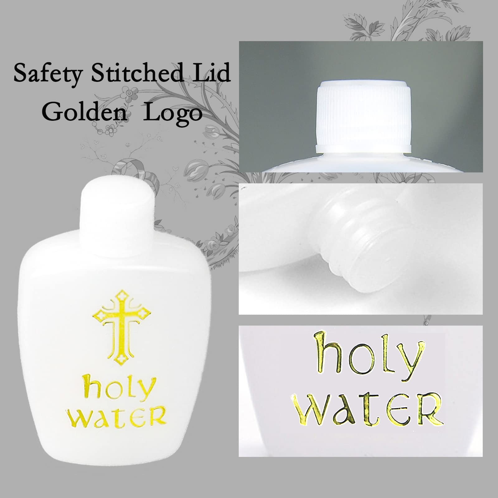 5 PCS 60ml Plastic Holy Water Empty Container Bottles Religious Rituals