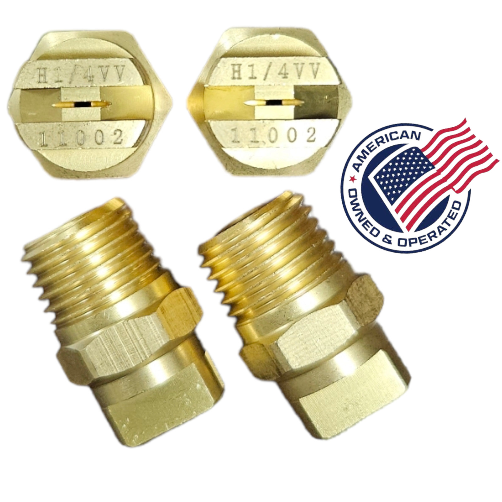 Carpet Cleaning Wand Replacement Brass 1/4" V-Jets 11002 Vee Jets (4 count)