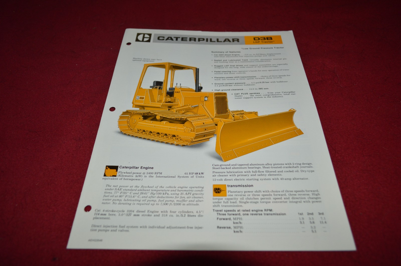 Caterpillar D3B LGP Crawler Dozer Dealer's Brochure DCPA4 ver