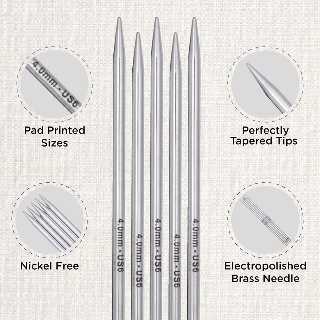 KnitPro Nova Interchangeable Needle Set 6" (13cm)- Starter