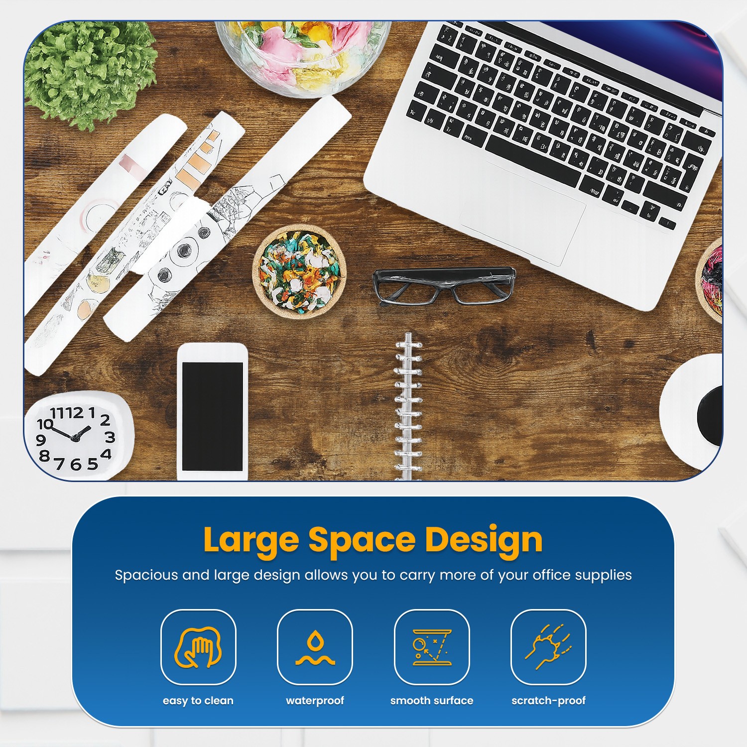 47 inch Computer Desk Gaming Desk Multi-Function Writing Table Student Art