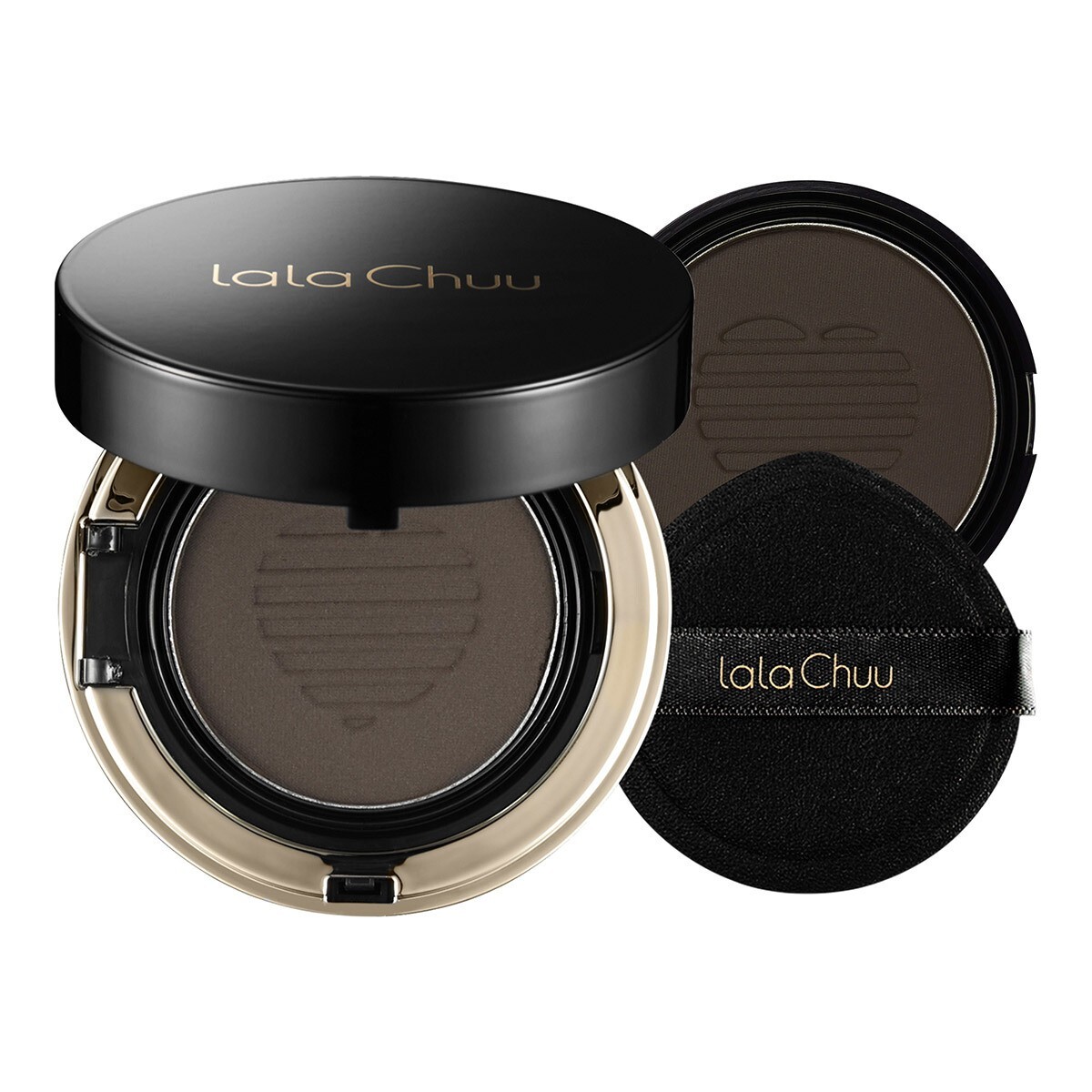 LaLa Chuu Volumizing Hair Cushion Puff Original 15g + Refill [Dark Brown]