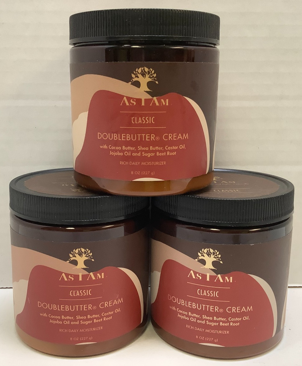 As I Am Classic Doublebutter Cream, Rich Daily Moisturizer, 8oz, 3 Pack