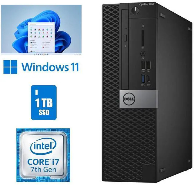 Dell OptiPlex 7050 SFF Intel Core i7 Desktop 32GB RAM 1TB SSD W11 Pro i7 7th Gen