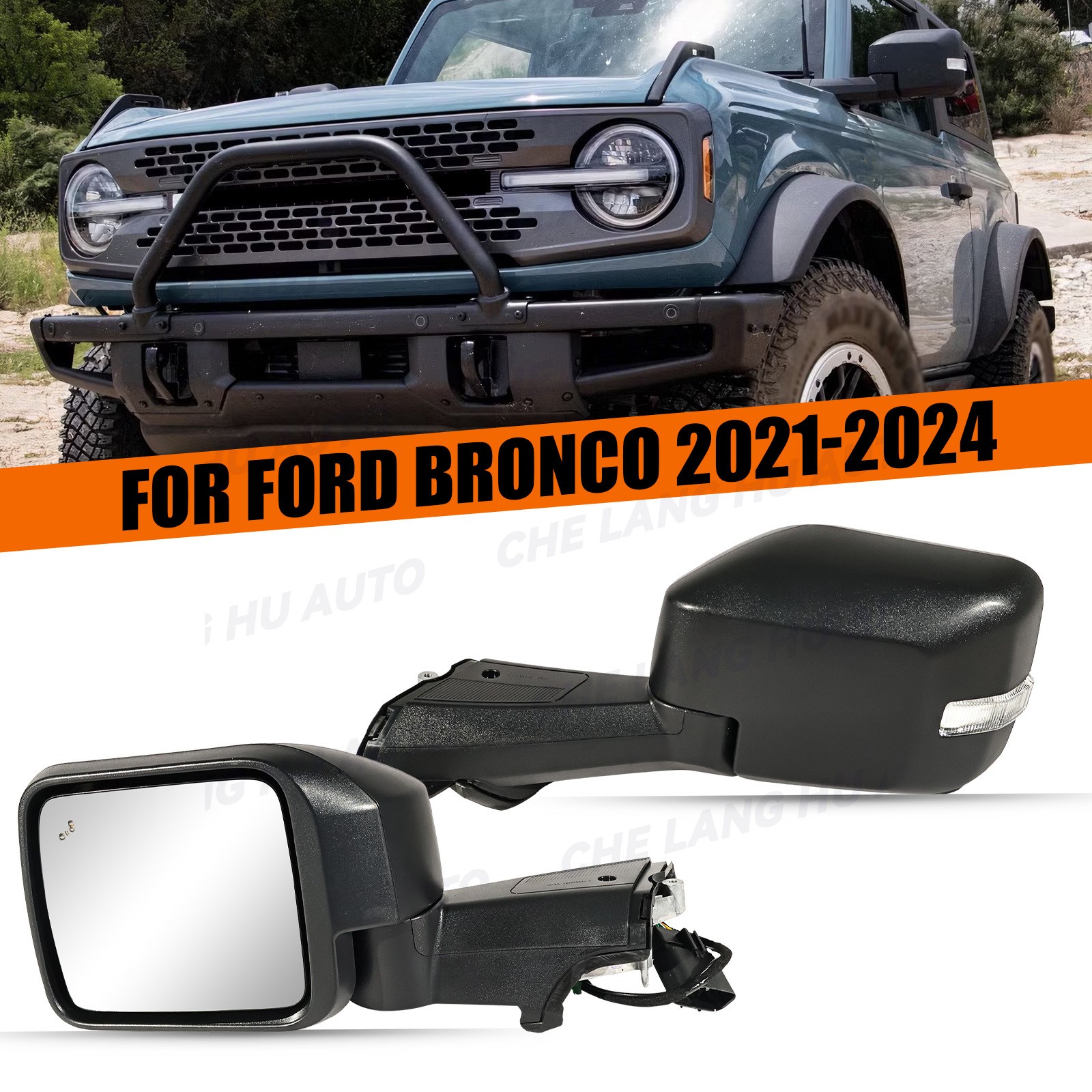 Left Driver Side Mirror W/ Blind Spot Camera For Ford Bronco 2020 -2025