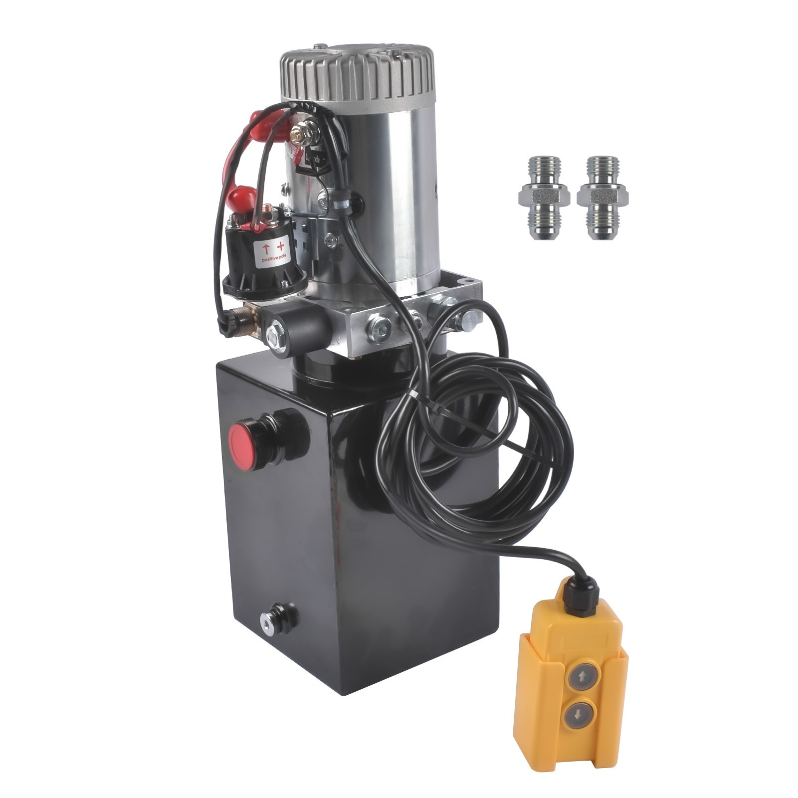 6 Quart Single-Acting Hydraulic Pump Dump Trailer Power Unit 12V DC 3200 PSI NEW