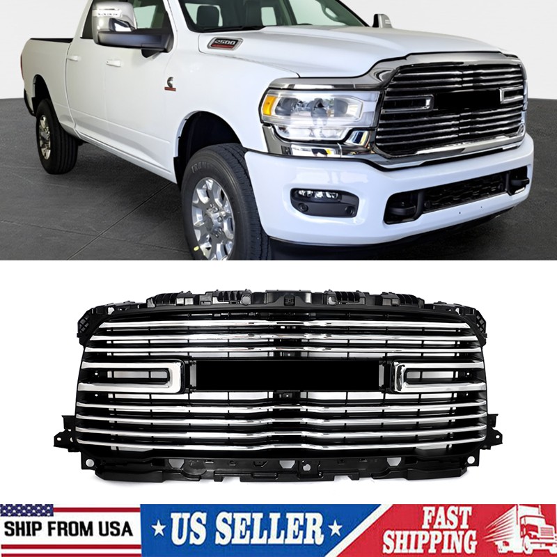 For 2019-2024 Ram 2500 3500 4500 Laramie Limited Chrome Front Bumper Grille New