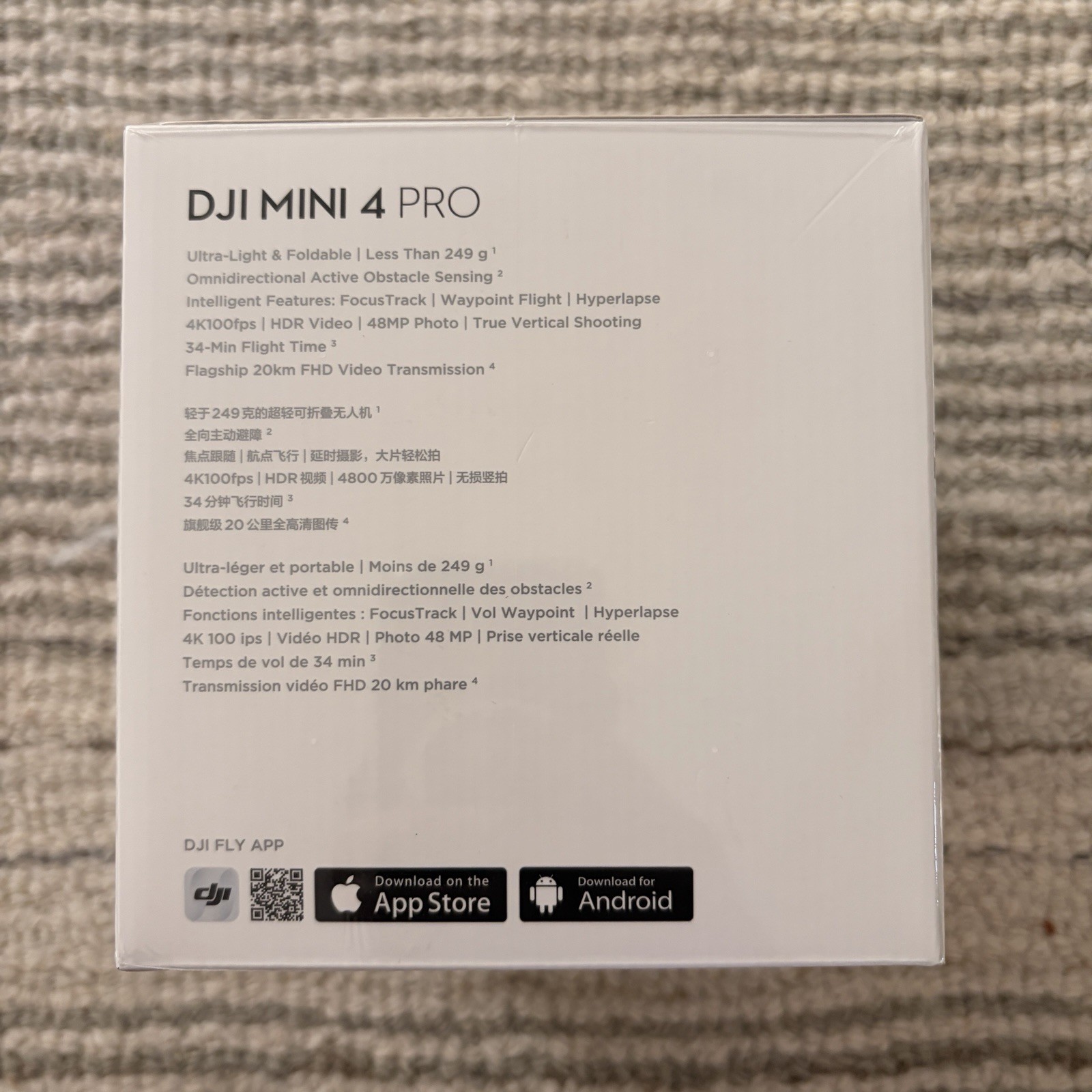 DJI Mini 4 Pro Drone Body Only ( Without Battery / Remote ) new sealed