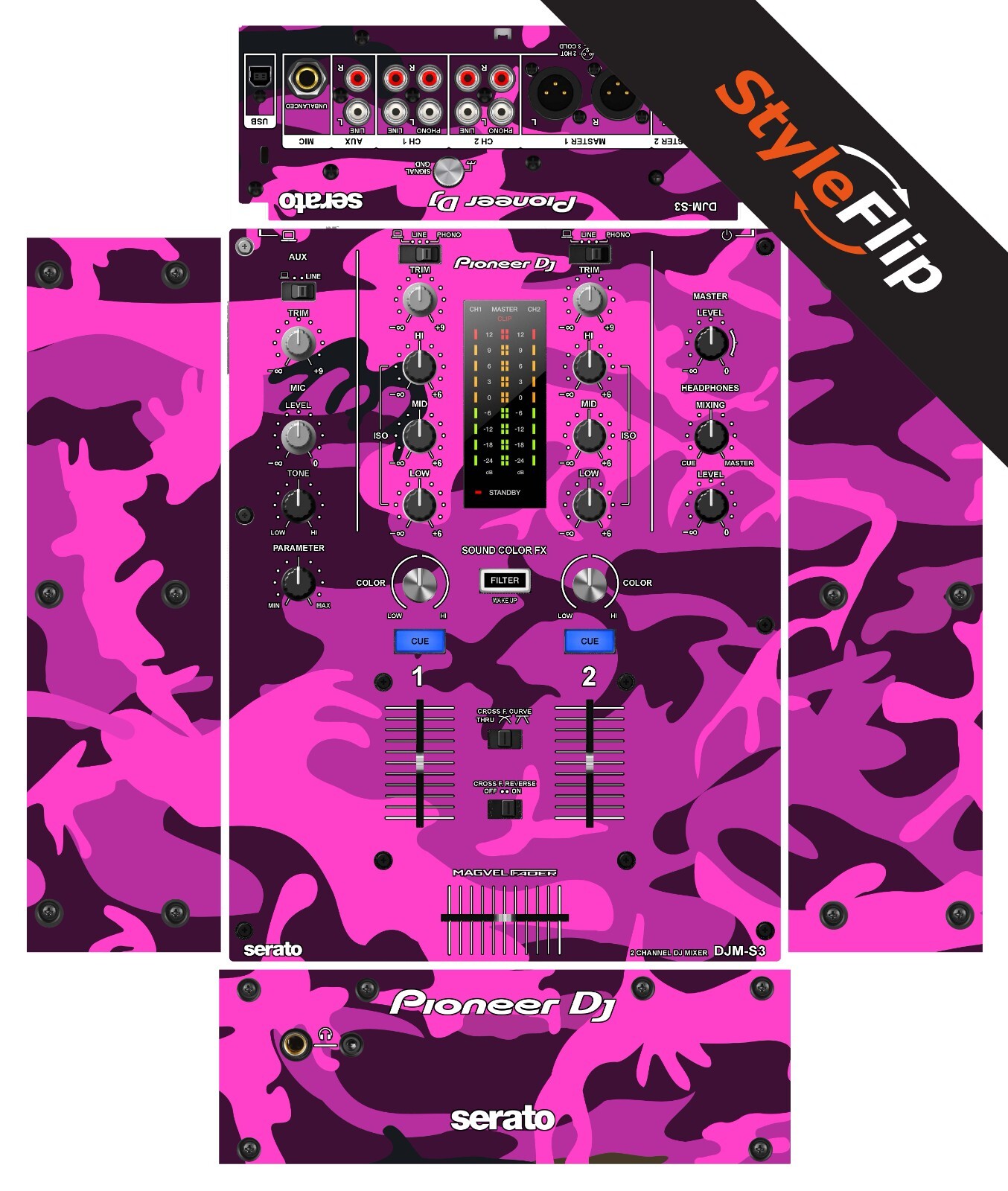 Pioneer DJM-S3 Skin | Pink Camo | Protective Decal | StyleFlip Skins