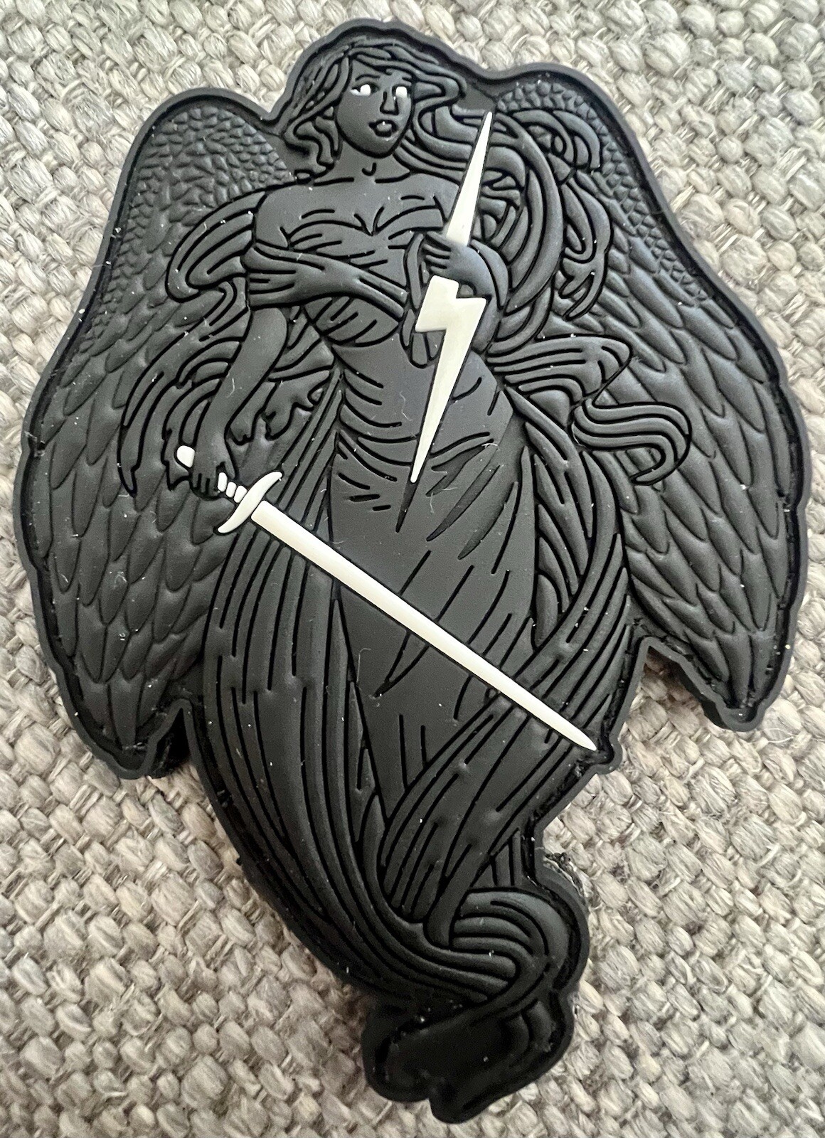 Project Guardian “Guardian Angel” Layered PVC Black & White Variant Patch